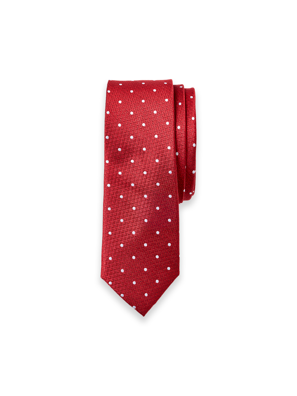 Product Image of Dot Woven Silk Tie-Red