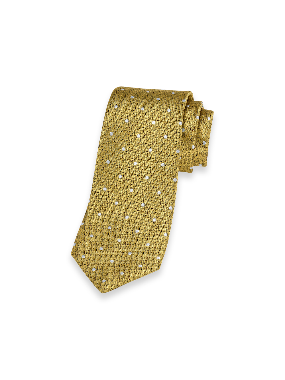 Product Image of Dot Woven Silk Tie-Gold