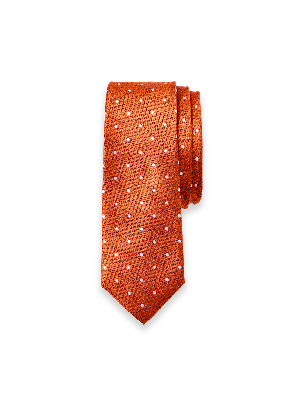Product Image of Dot Woven Silk Tie-Orange