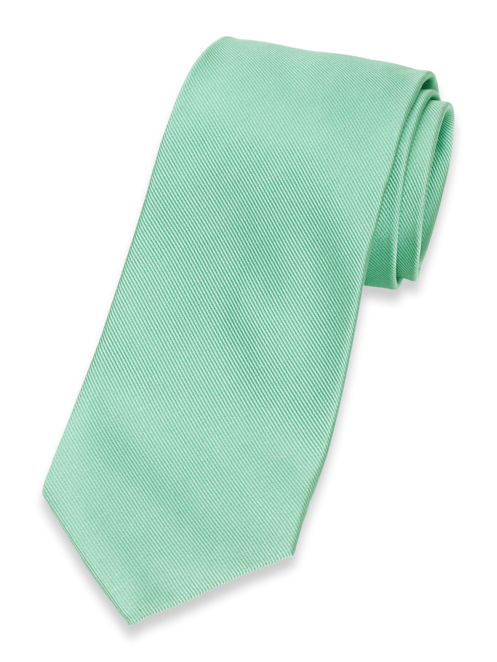 Product Image of Solid Twill Woven Silk Tie-Mint