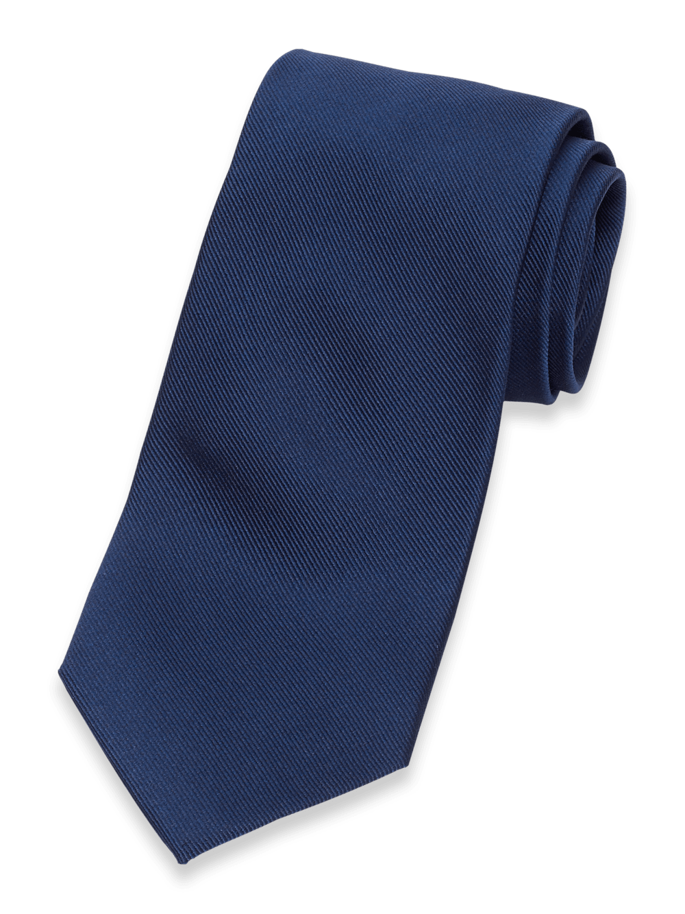 Product Image of Solid Twill Woven Silk Tie-Navy