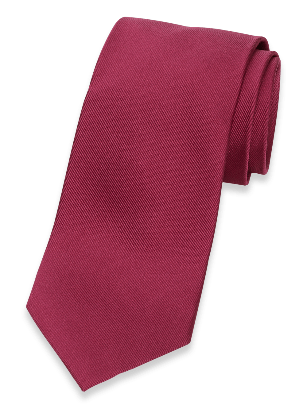Product Image of Solid Twill Woven Silk Tie-Wine