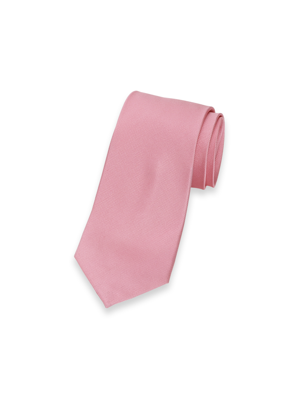 Product Image of Solid Twill Woven Silk Tie-Pink