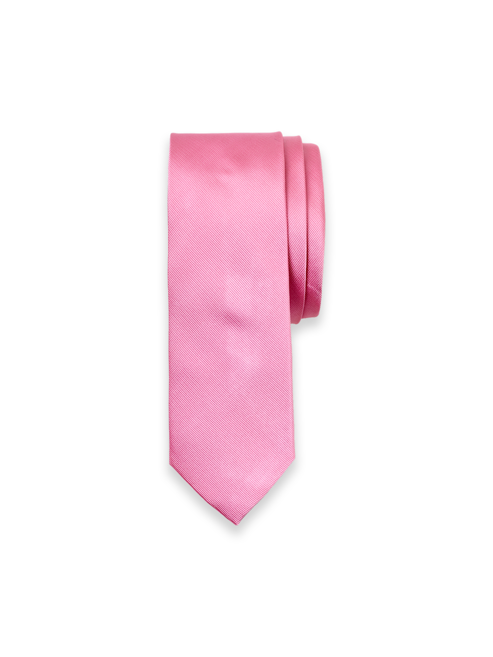 Product Image of Solid Twill Woven Silk Tie-Pink