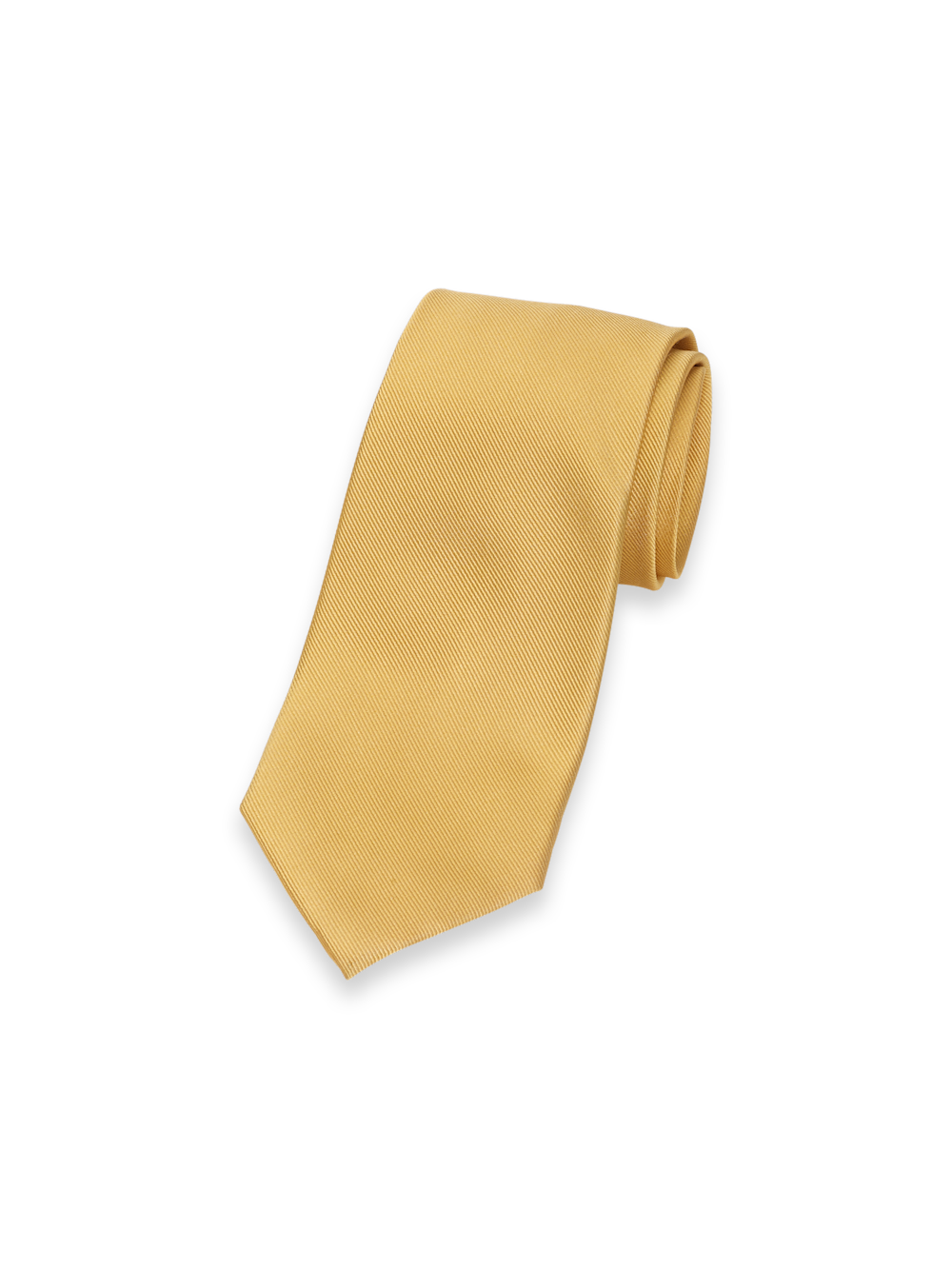 Product Image of Solid Twill Woven Silk Tie-Yellow