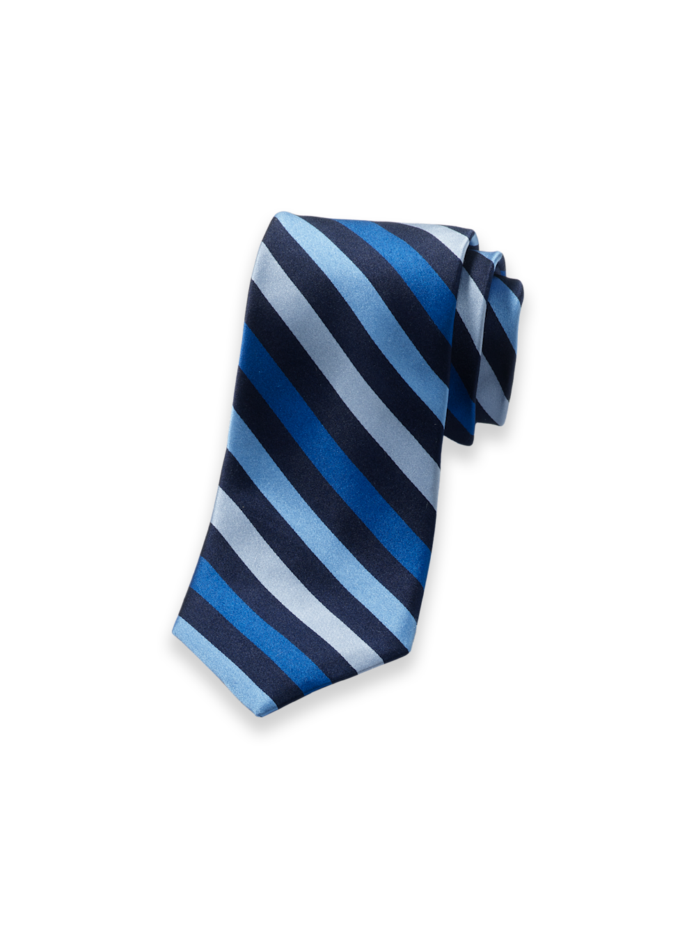 Product Image of Stripe Woven Silk Tie-Blue/Navy