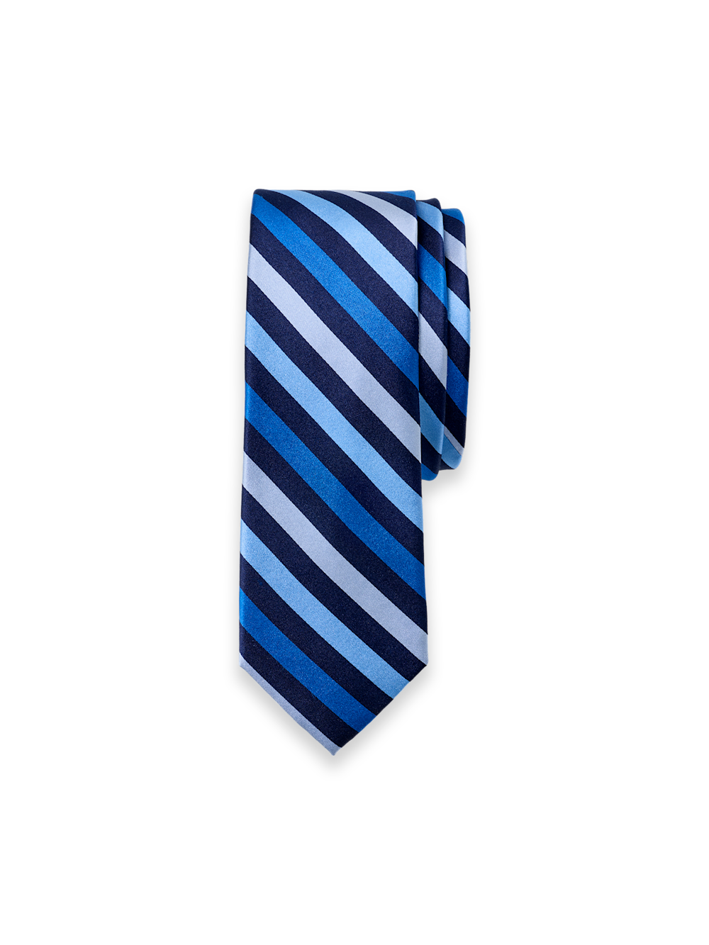 Product Image of Stripe Woven Silk Tie-Blue/Navy