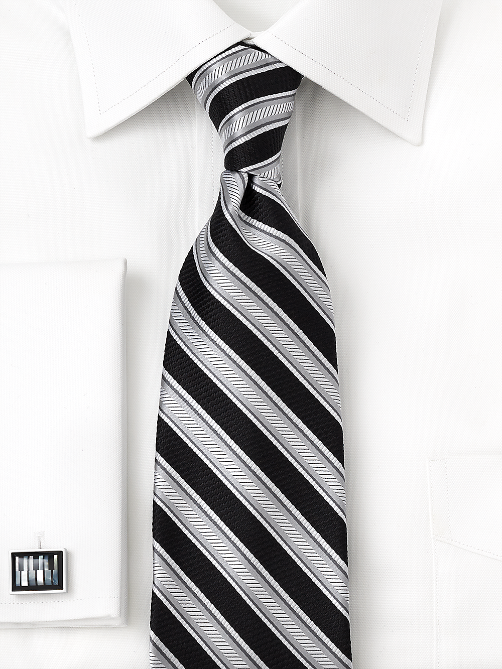Alternate Image of Stripe Woven Silk Tie-1
