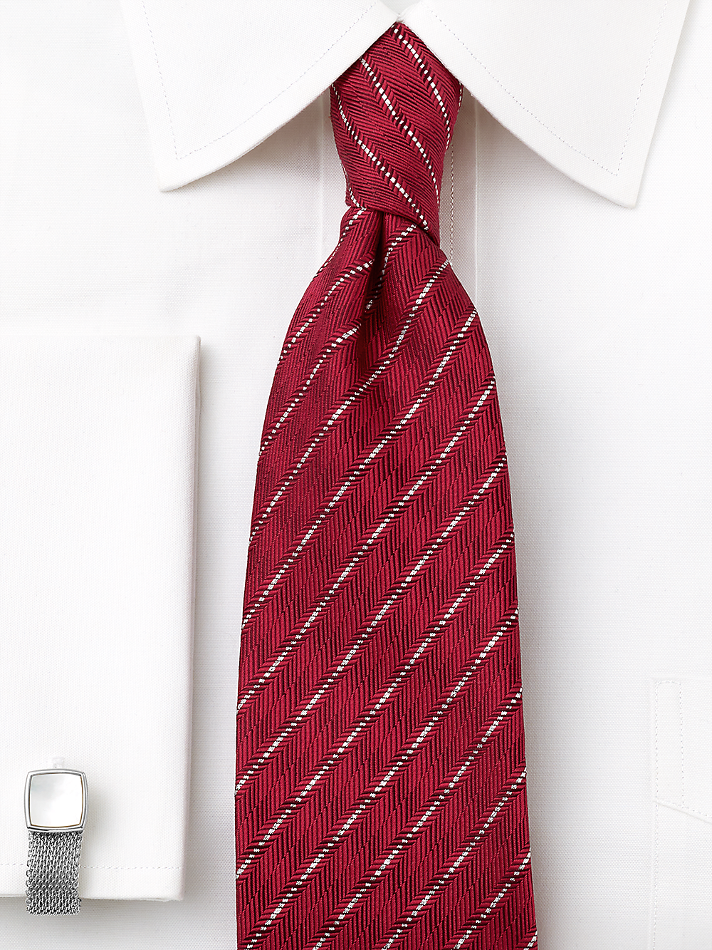 Alternate Image of Stripe Woven Silk Blend Tie-1