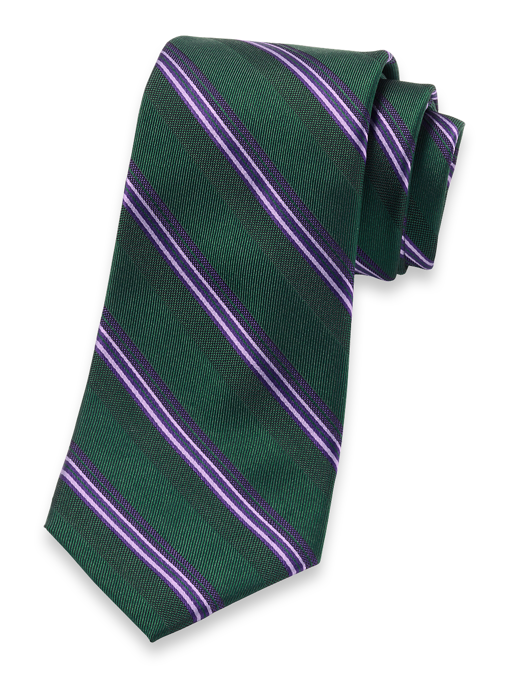 Product Image of Stripe Woven Silk Tie-Green