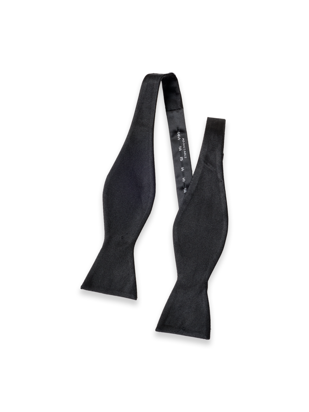 Product Image of Solid Woven Silk Self-tie Bow Tie-Black