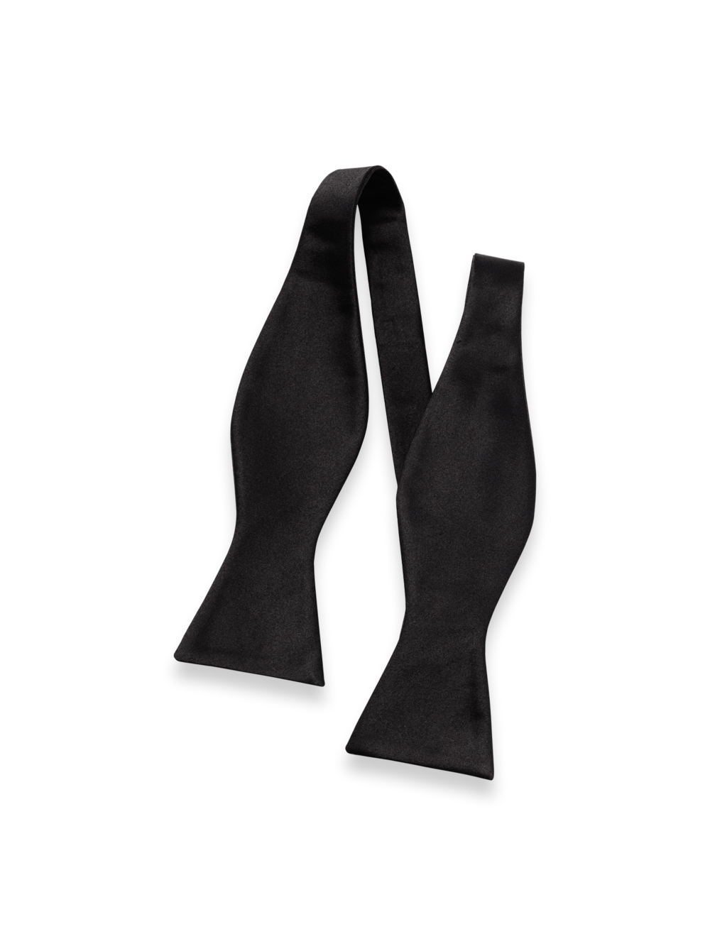 Product Image of Solid Woven Silk Self-tie Bow Tie-Black