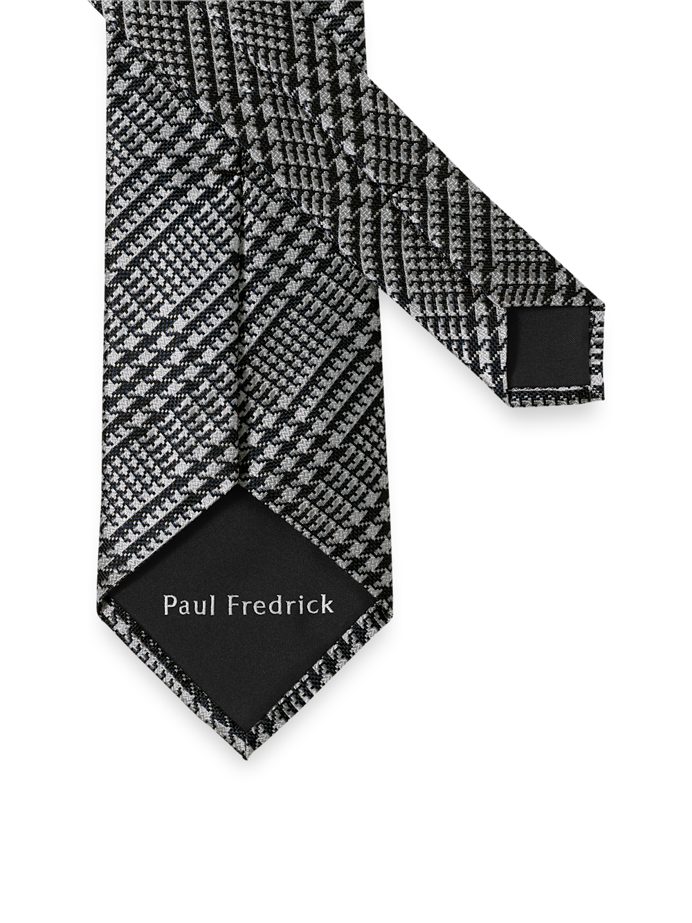 Alternate Image of Houndstooth Plaid Woven Silk Tie-2