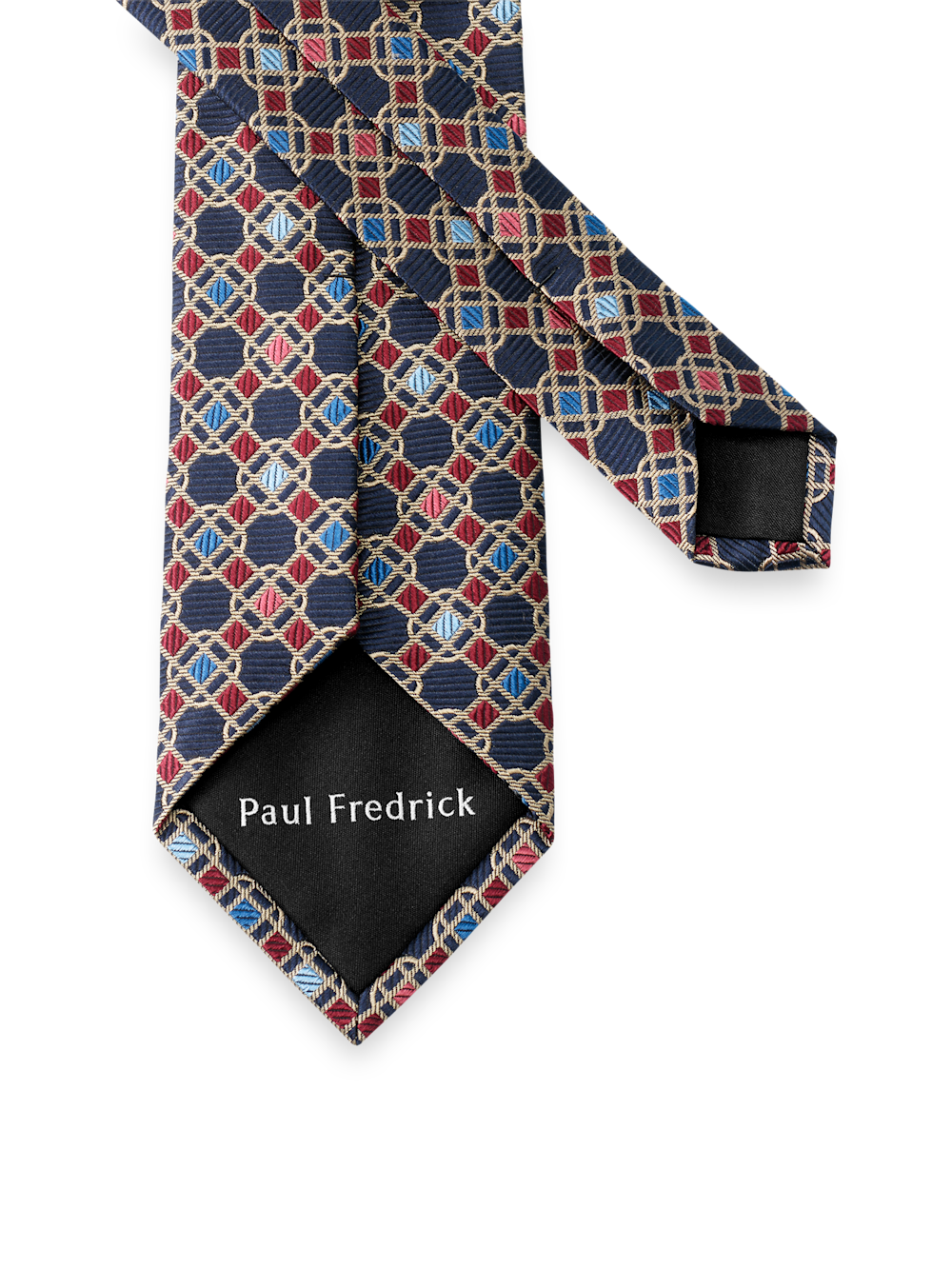 Alternate Image of Geometric Woven Silk Tie-2