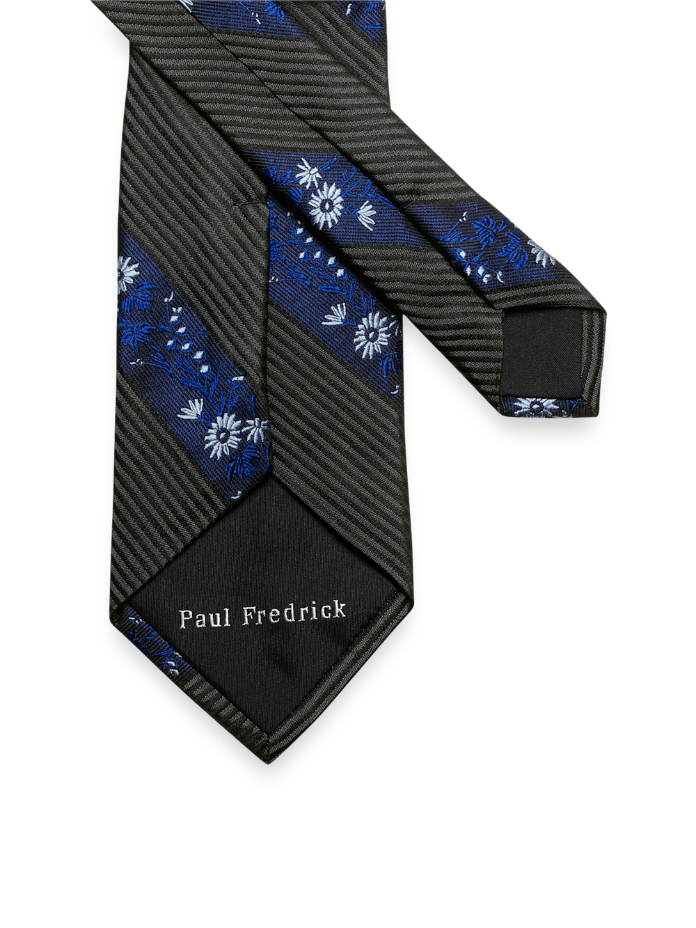 Alternate Image of Stripe/floral Woven Silk Tie-2