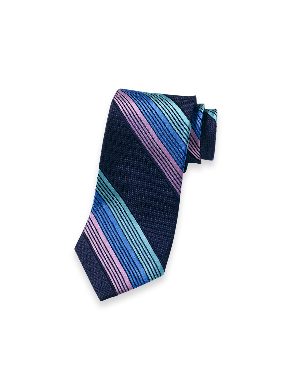 Product Image of Stripe Woven Silk Tie-Blue Multi