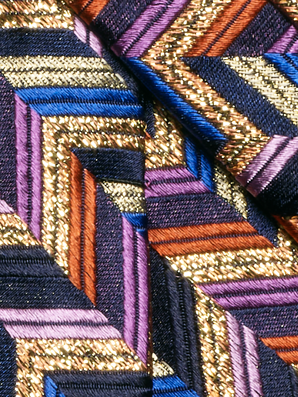 Alternate Image of Herringbone Lurex Woven Silk Tie-3