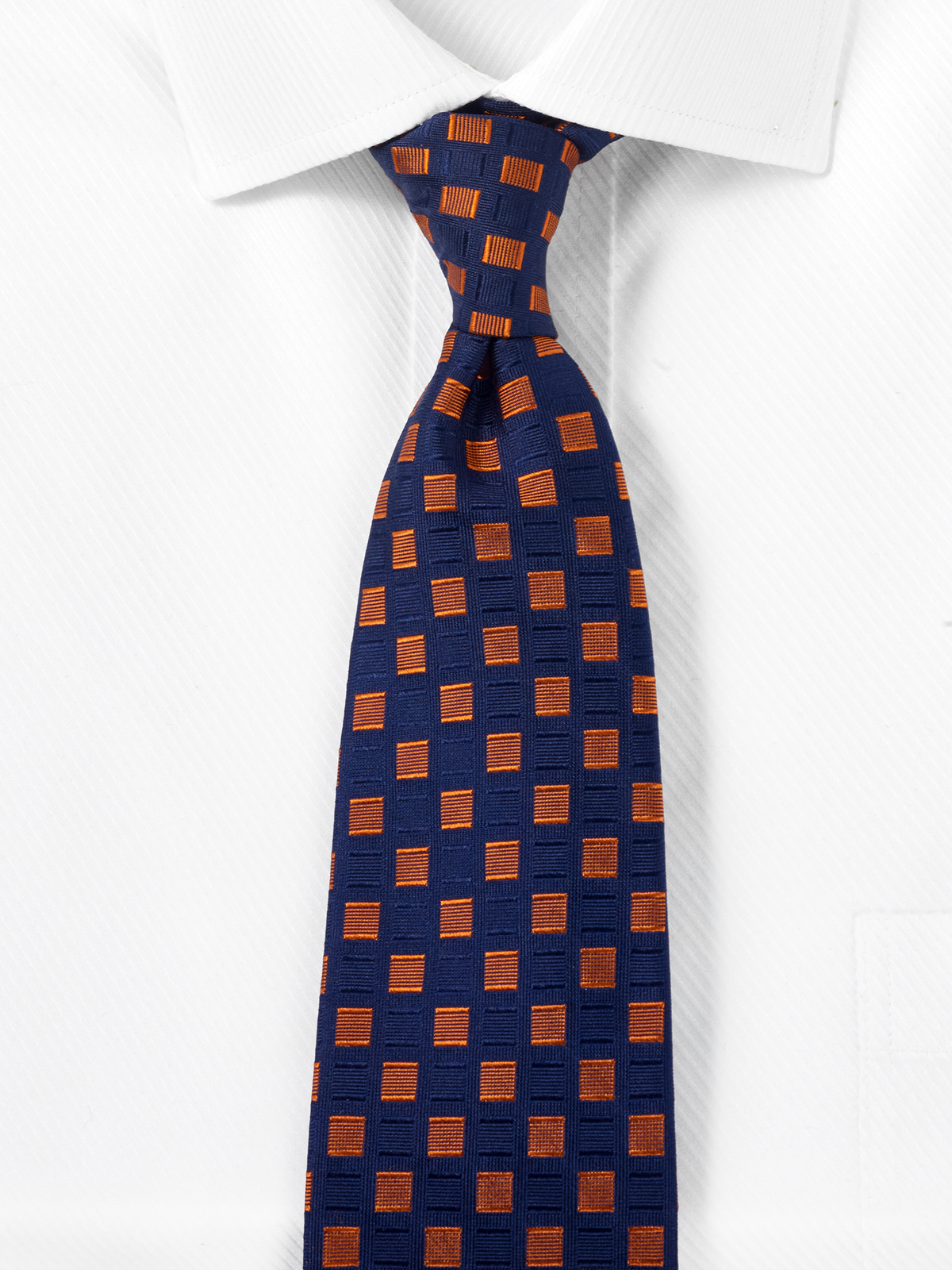 Alternate Shot of Men's navy/orange Neckwear