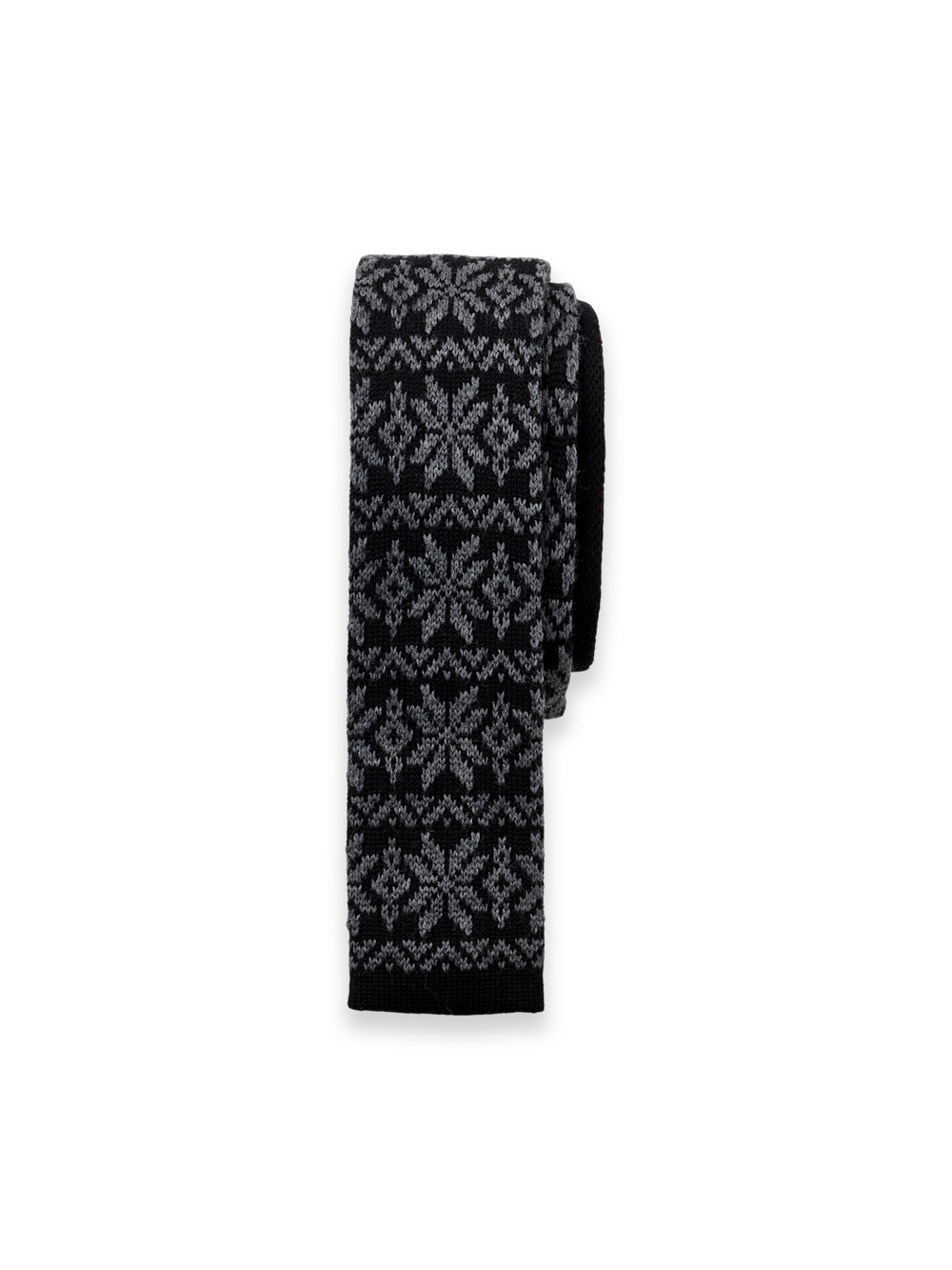 Snowflake Knit Silk Tie
