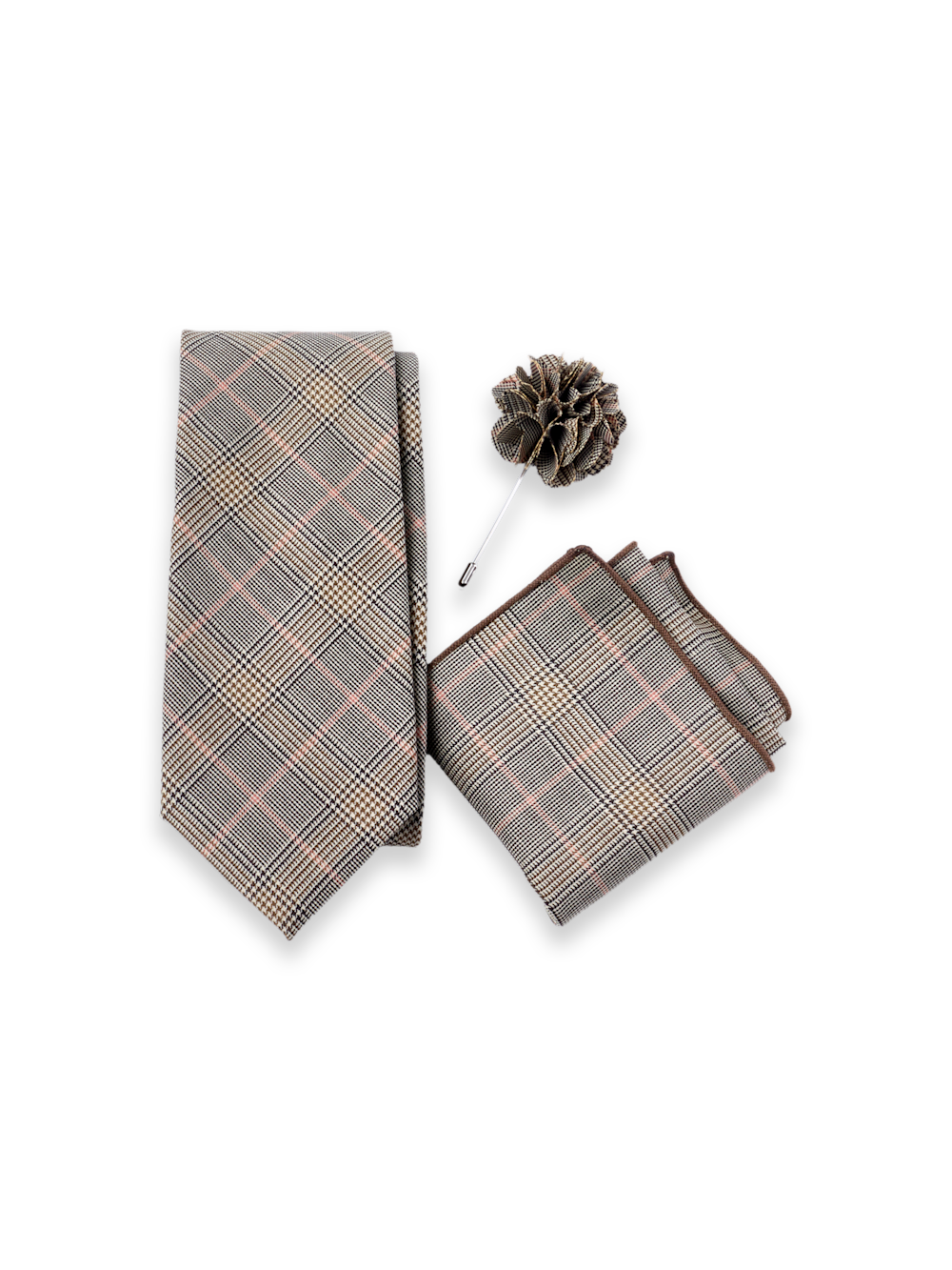 Plaid Woven Silk Tie Gift Set
