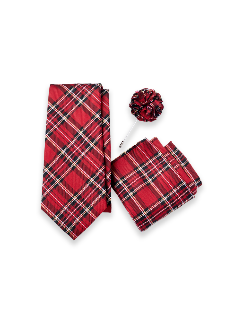 Tartan Woven Silk Tie Gift Set