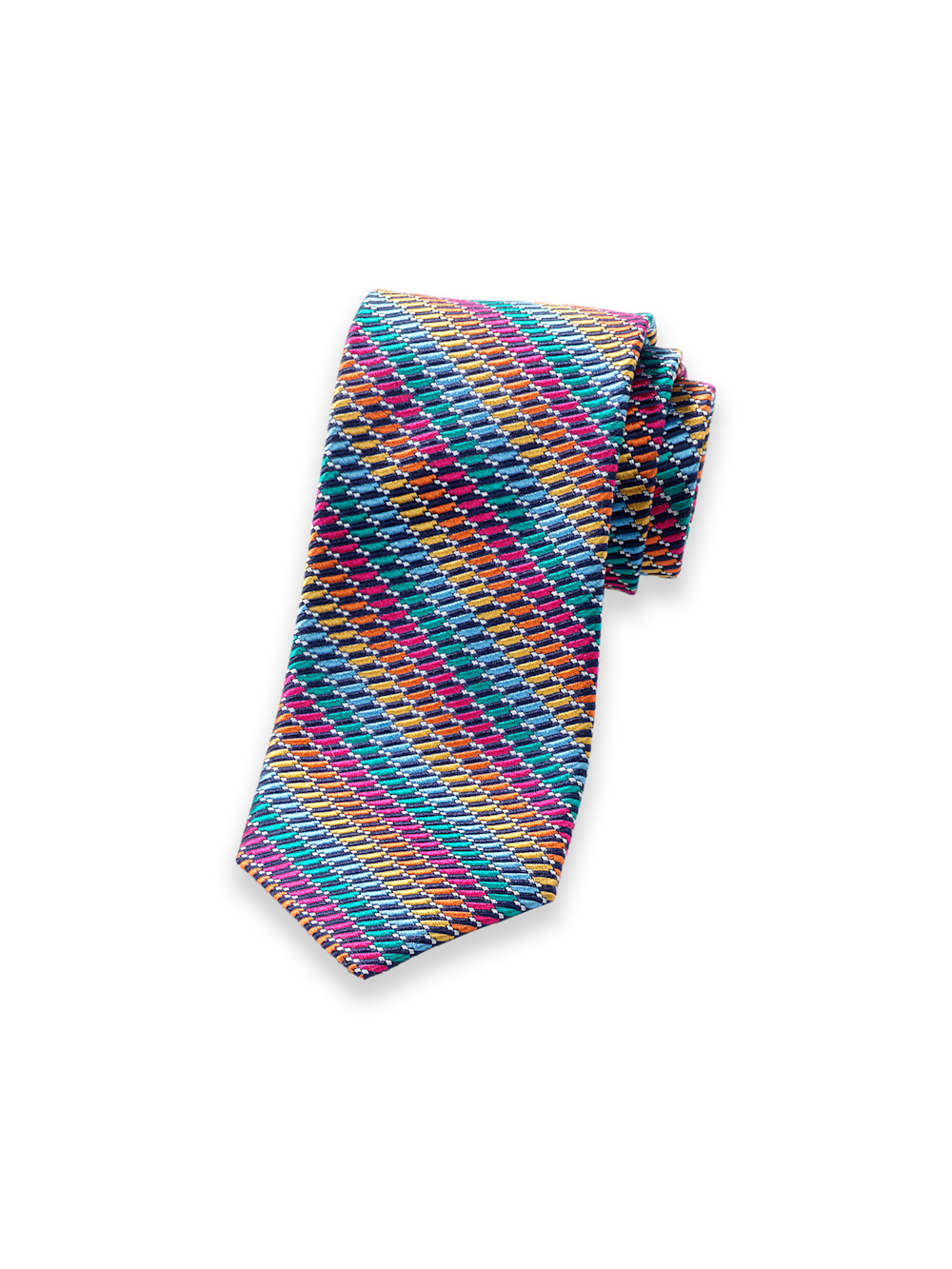 Product Image of Geometric Woven Silk Tie-Multi