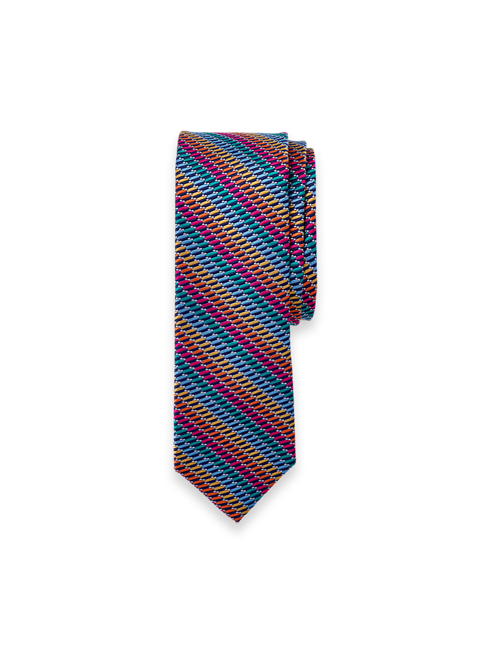 Product Image of Geometric Woven Silk Tie-Multi