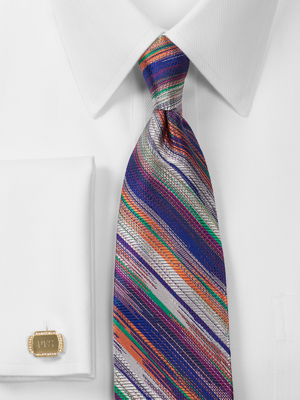 Alternate Shot of Men's Multi Stripe Neckwear