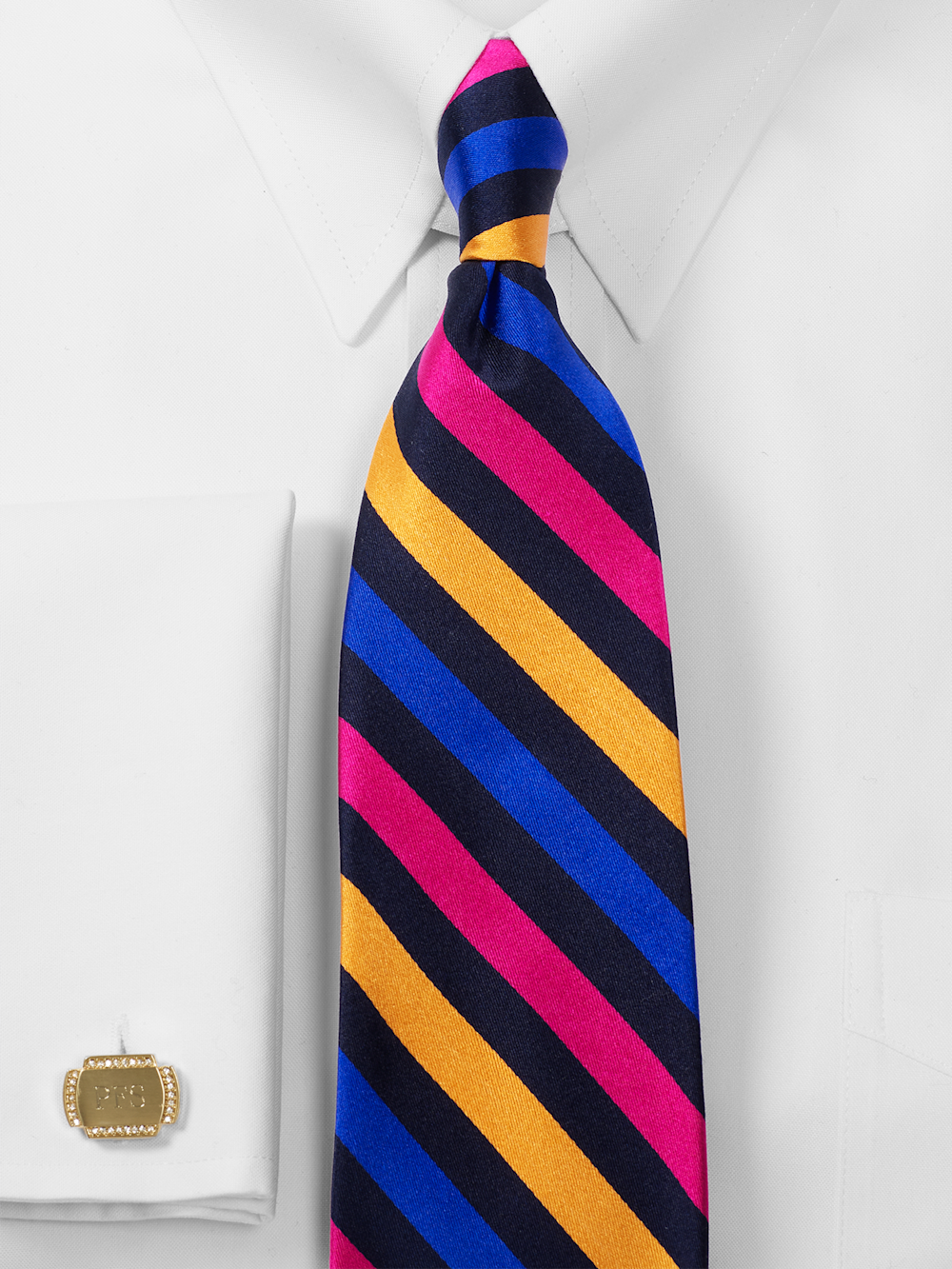 Alternate Shot of Men's Multi Stripe Neckwear