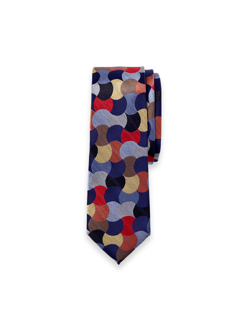 Product Image of Geometric Woven Silk Tie-Multi