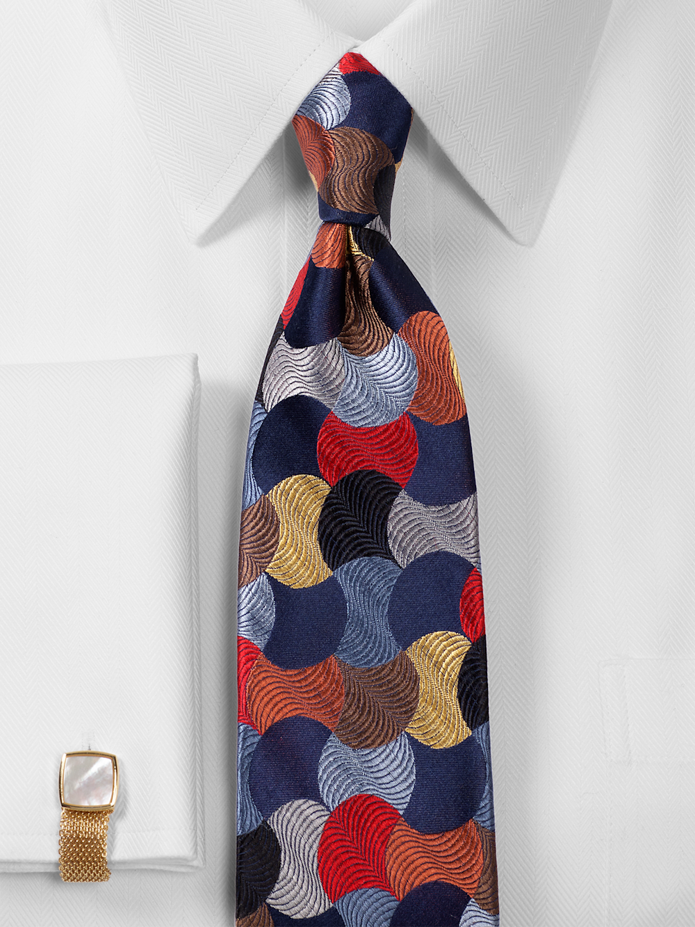 Alternate Image of Geometric Woven Silk Tie-1