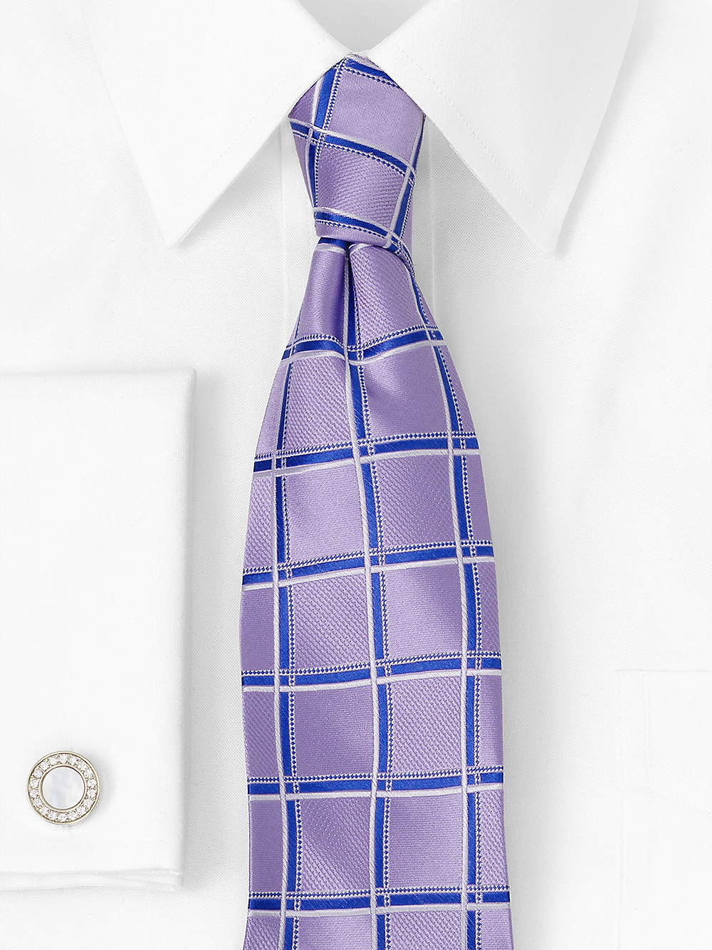 Alternate Image of Windowpane Woven Silk Tie-1