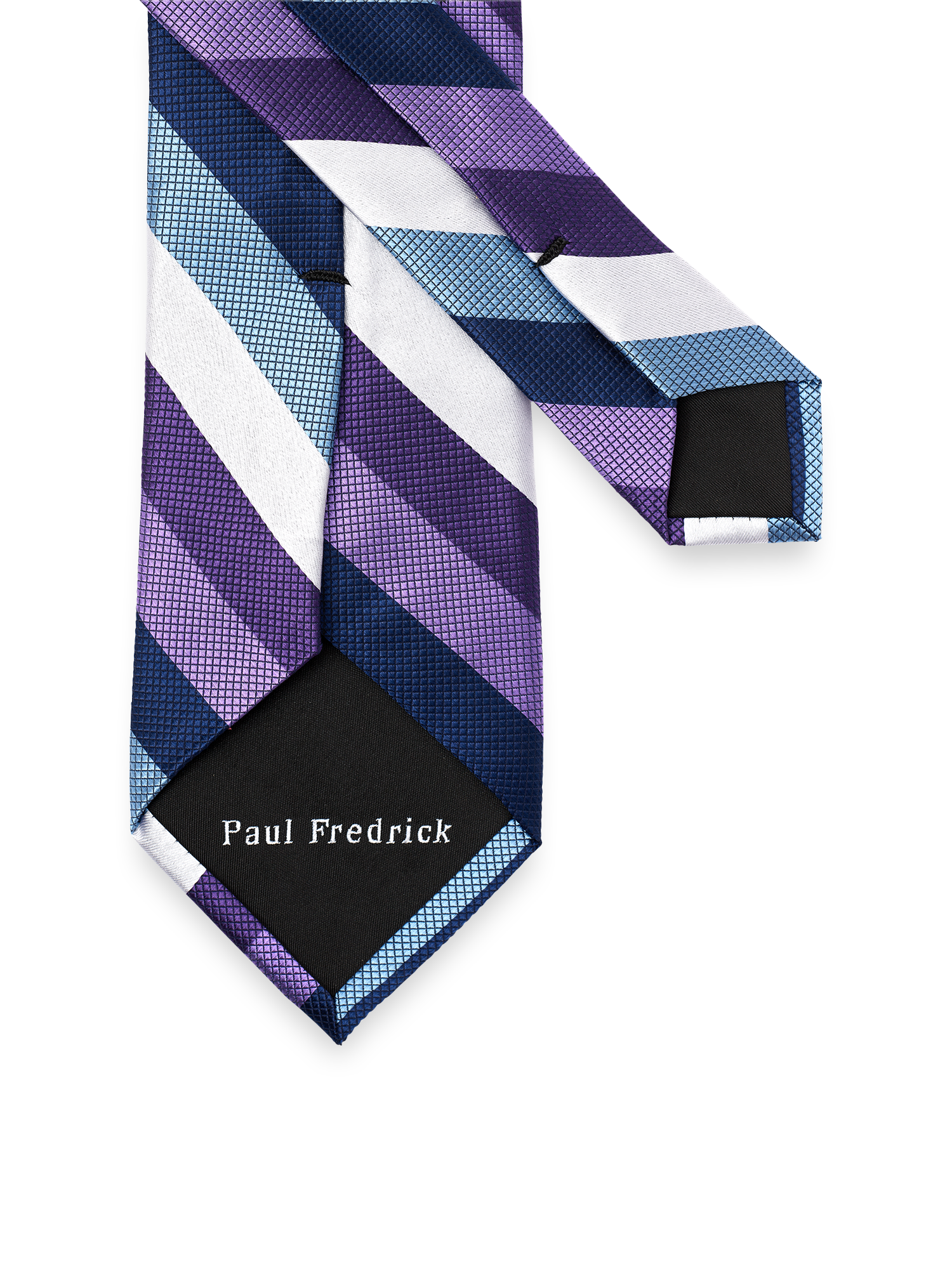 Stripe Woven Silk Tie - Purple Multi