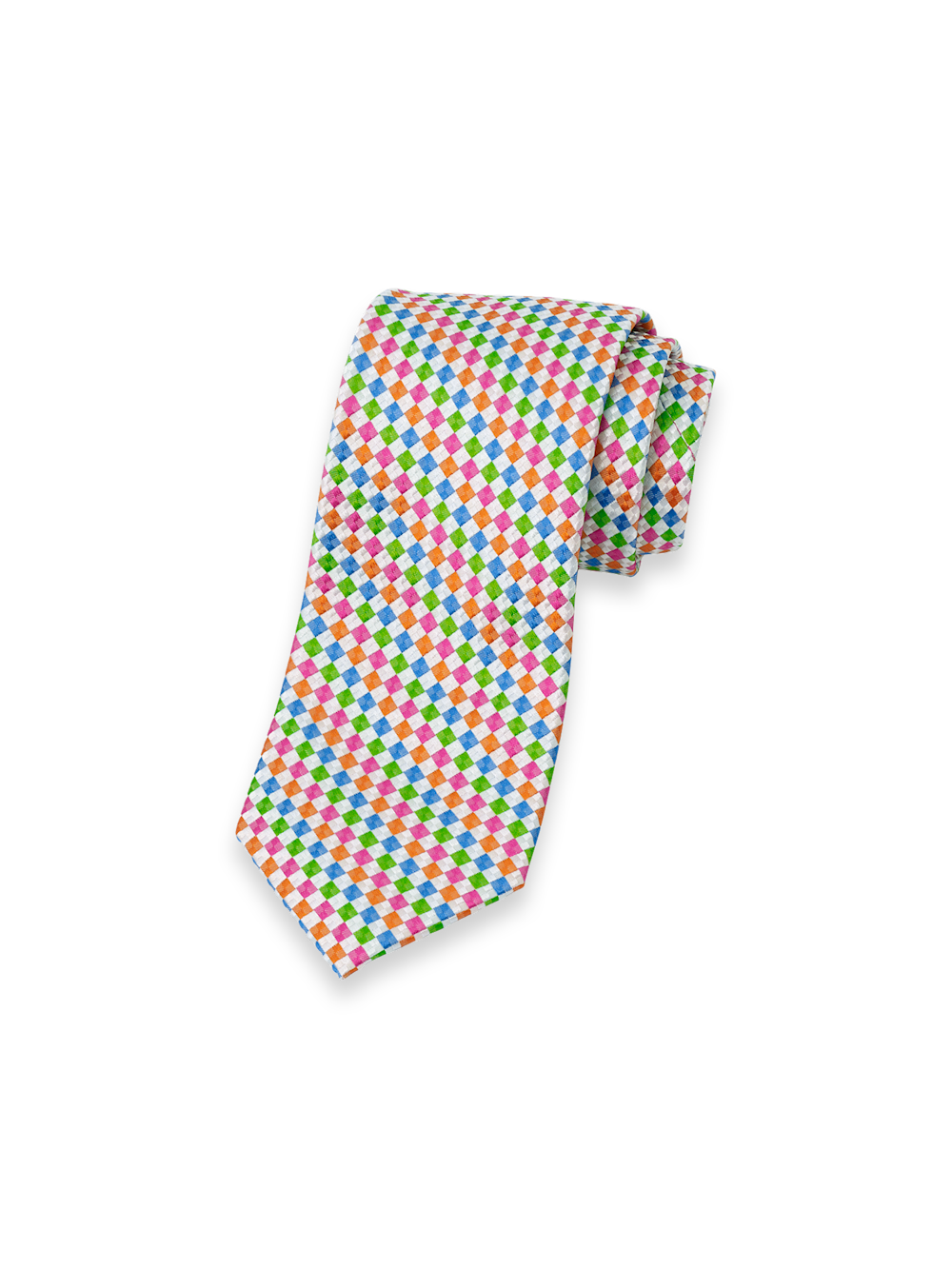 Product Image of Geometric Woven Silk Tie-Multi