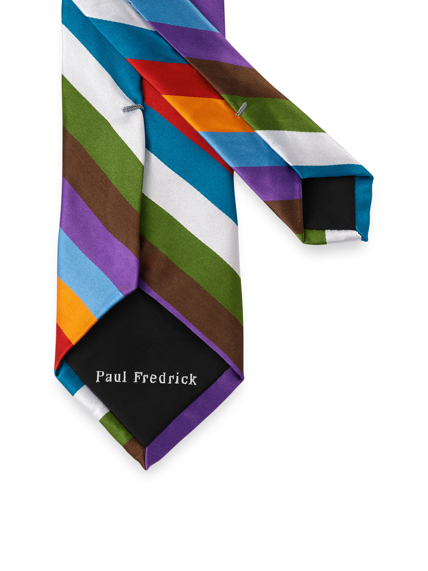 Stripe Woven Silk Tie - Multi