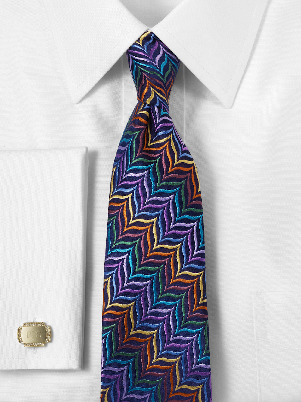Alternate Image of Herringbone Woven Silk Tie-1