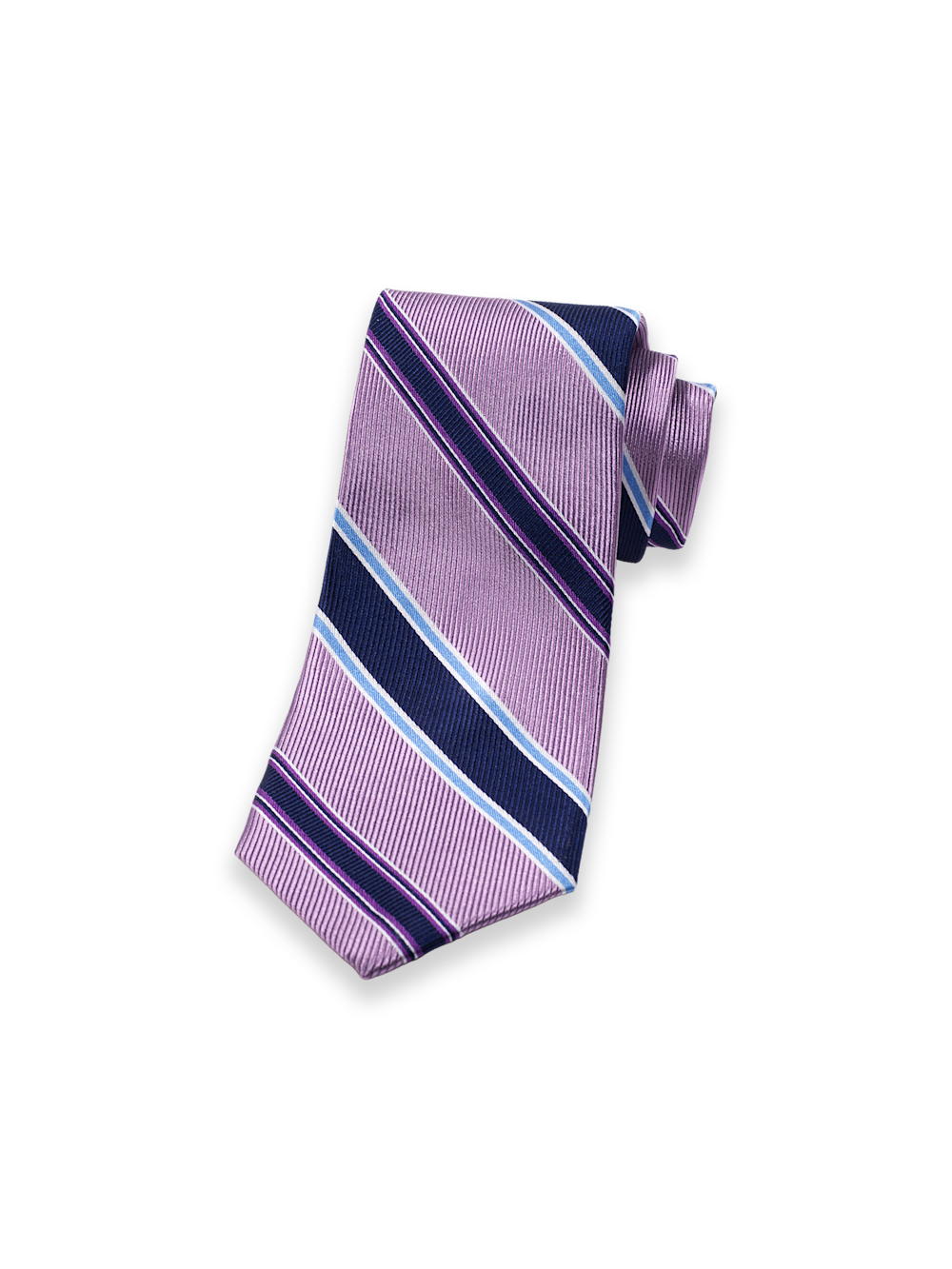 Product Image of Stripe Woven Silk Tie-Purple Multi