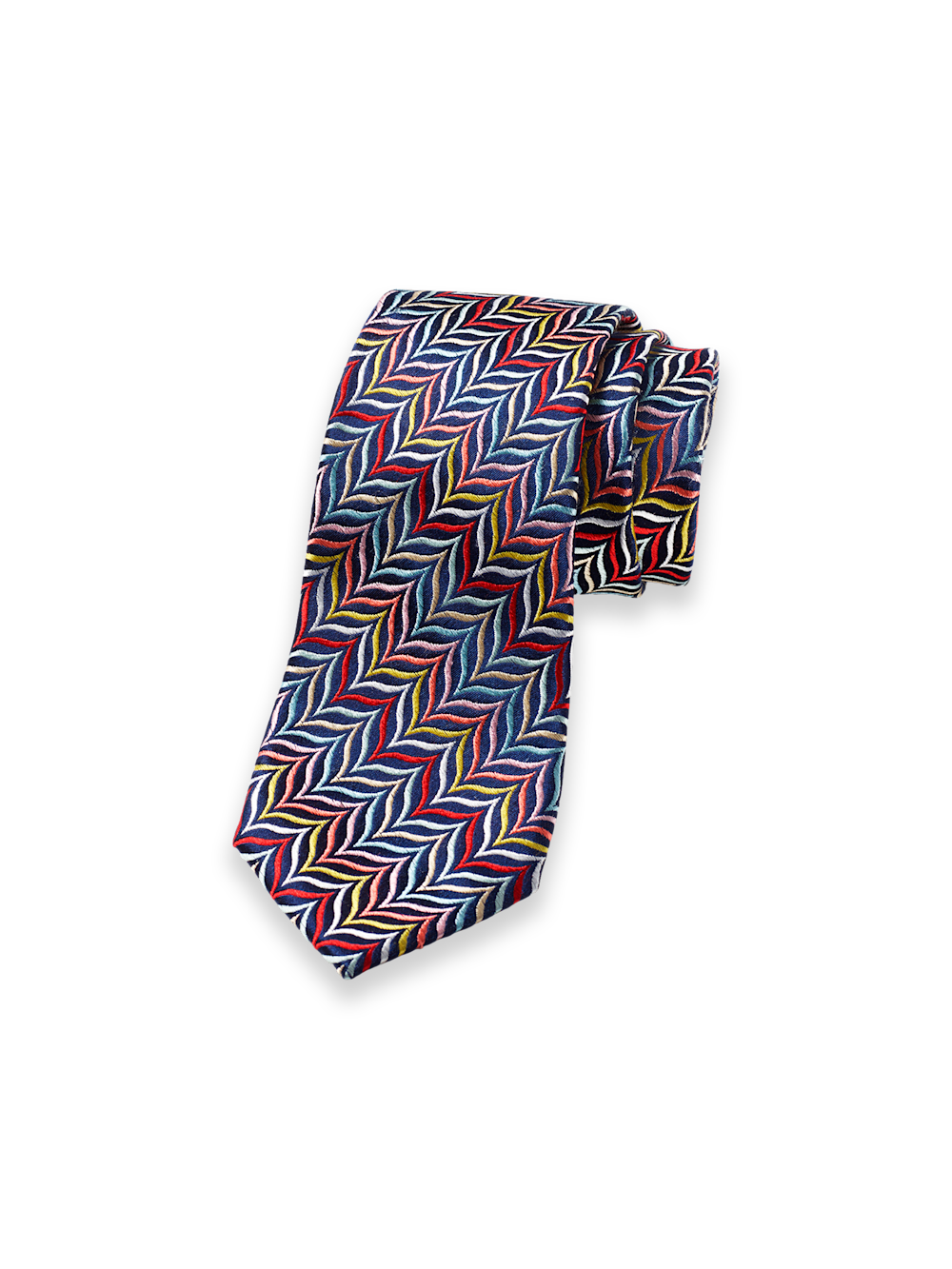 Product Image of Herringbone Woven Silk Tie-Multi