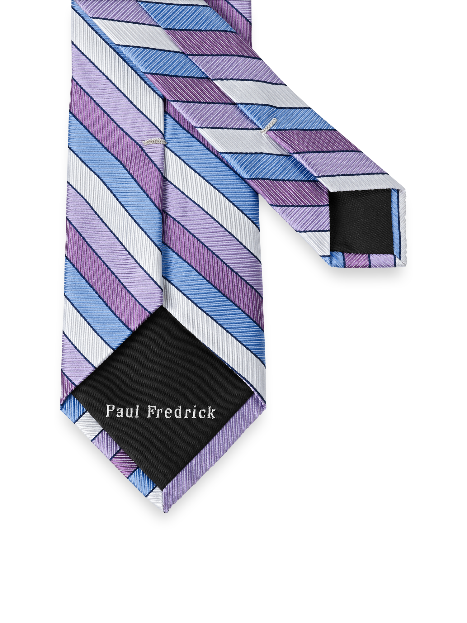 Stripe Woven Silk Tie - Purple Multi