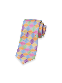 Geometric Woven Silk Tie - Multi