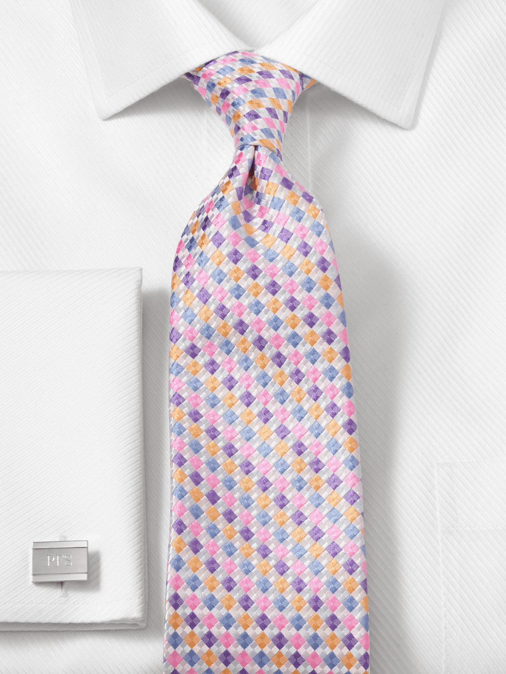 Alternate Image of Geometric Woven Silk Tie-1