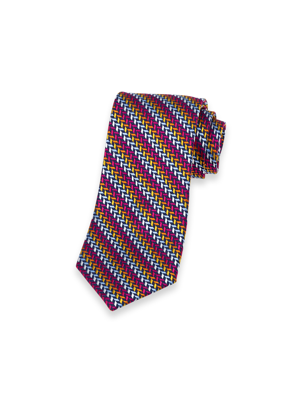 Product Image of Geometric Woven Silk Tie-Multi