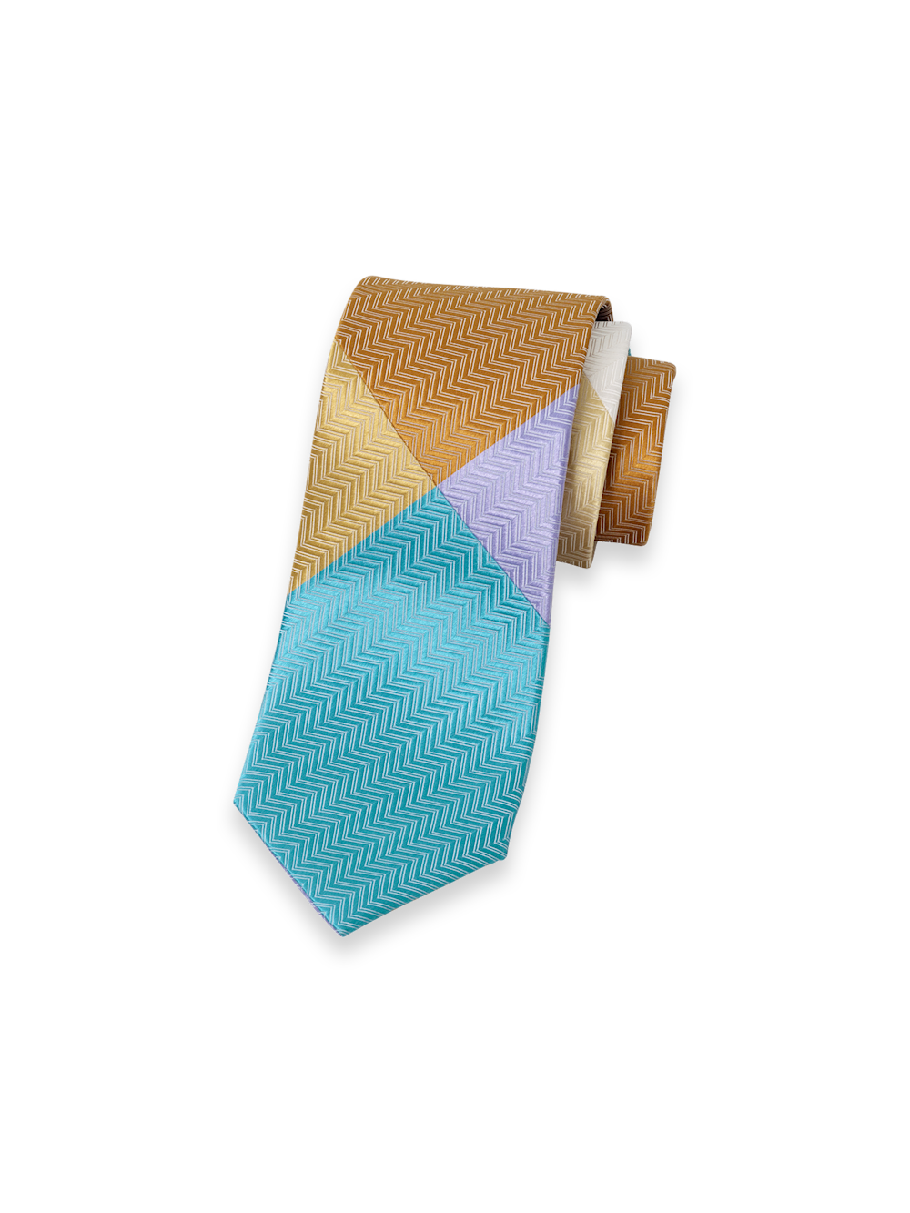 Product Image of Patchwork Woven Silk Tie-Multi
