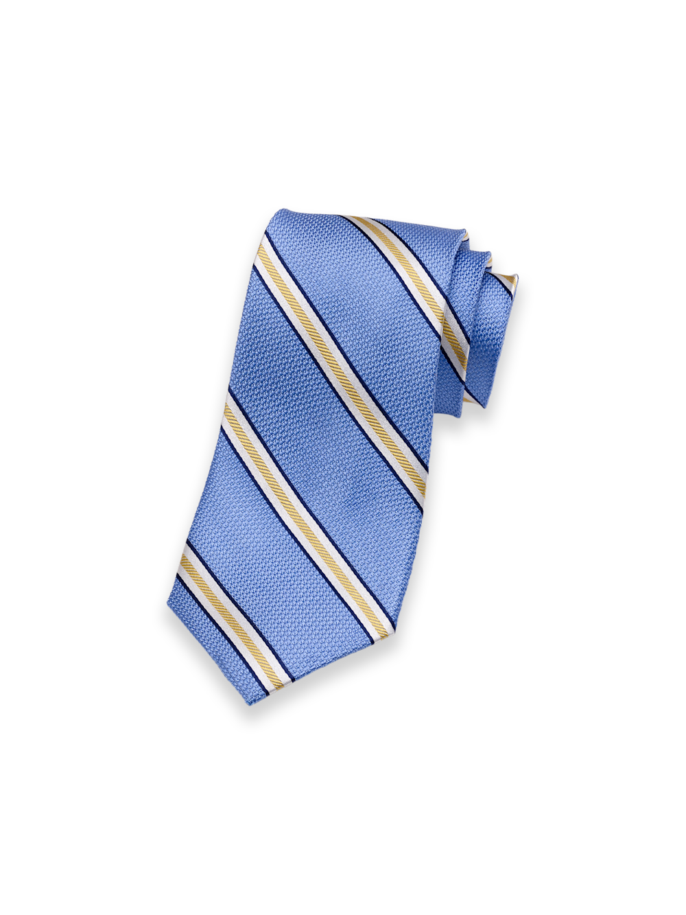 Product Image of Stripe Woven Silk Tie-Blue/Yellow