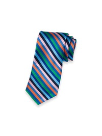 Stripe Woven Silk Tie - Multi