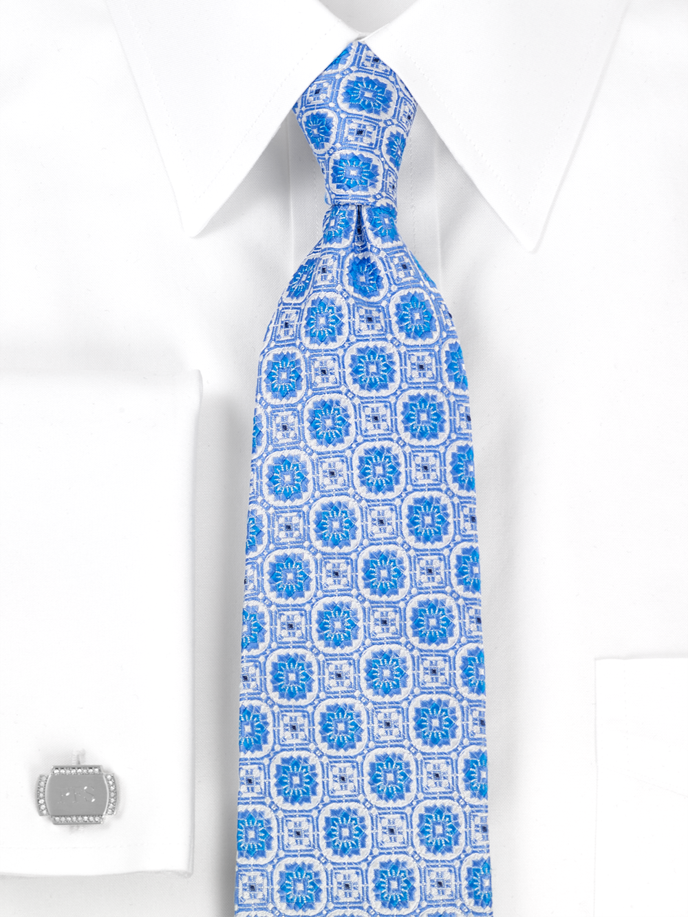 Alternate Image of Medallion Woven Silk Tie-1