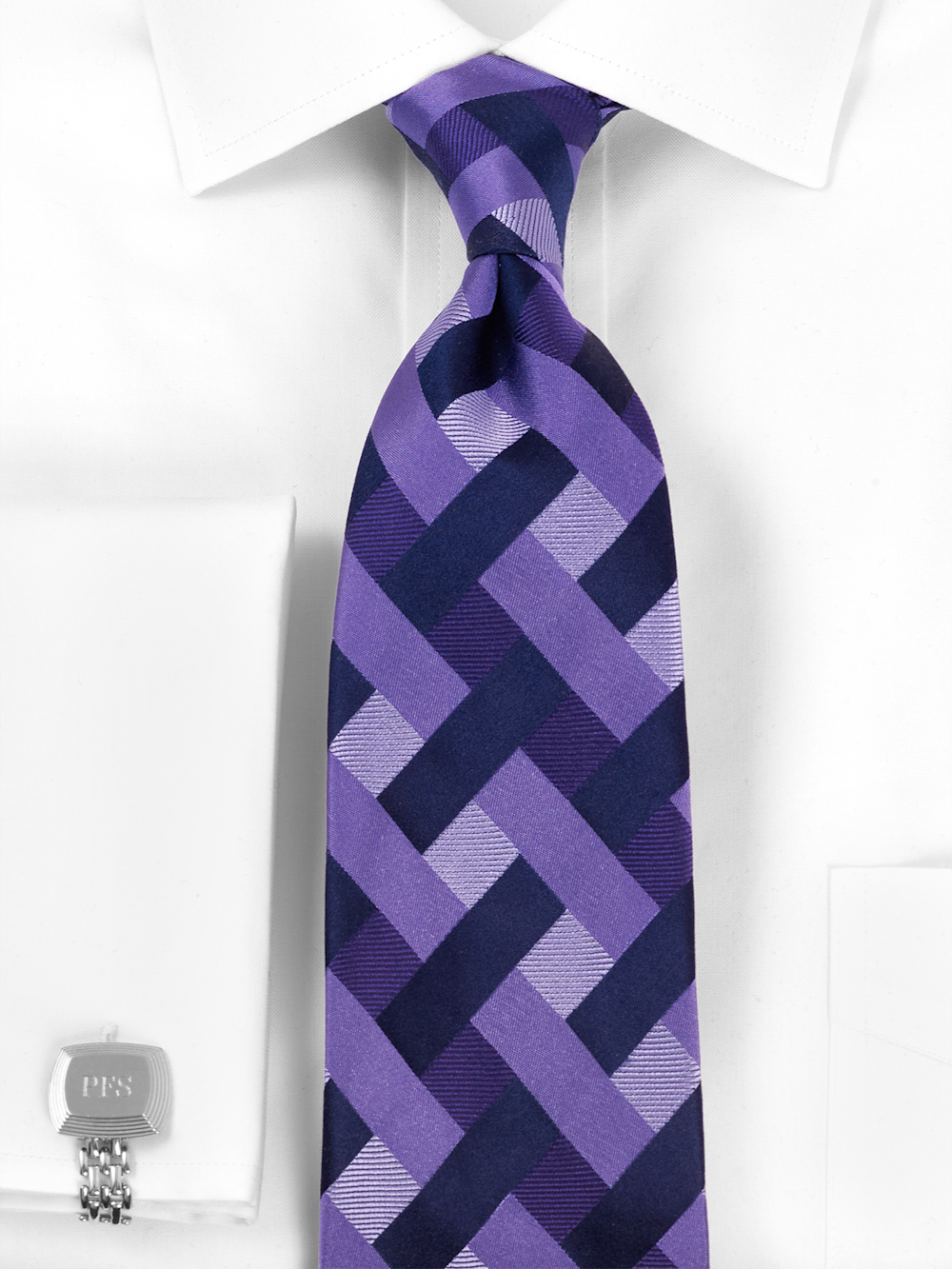 Alternate Image of Basketweave Woven Silk Tie-1