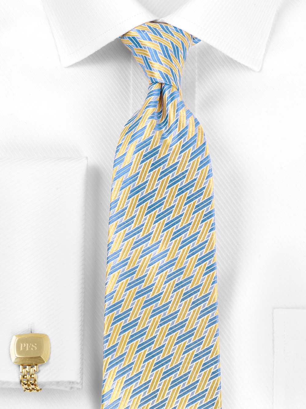 Alternate Image of Basketweave Woven Silk Tie-1