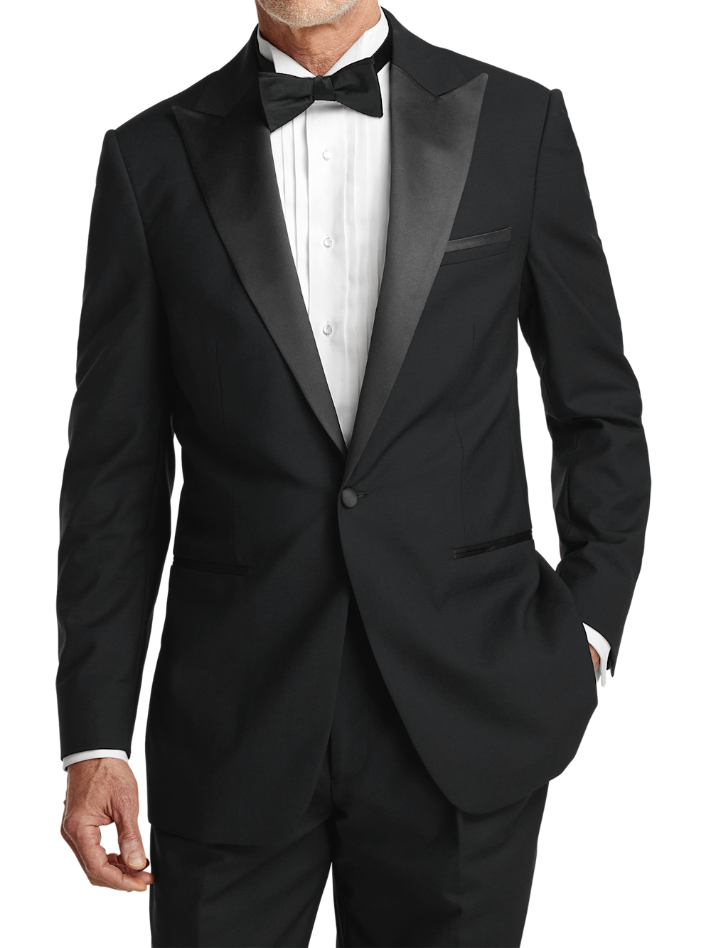 Alternate Image of Wool Stretch Single Breasted Peak Lapel Tuxedo Jacket-1