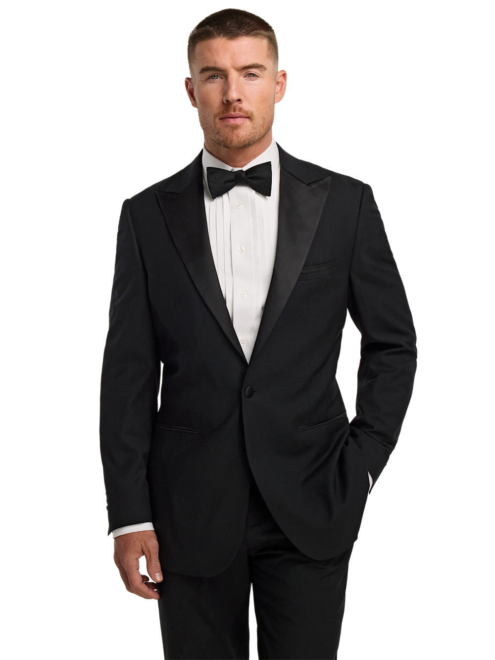 Alternate Image of Wool Stretch Single Breasted Peak Lapel Tuxedo Jacket-1